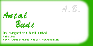 antal budi business card